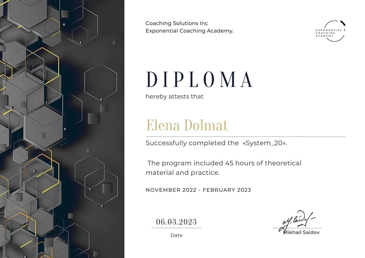 Diploma business coach