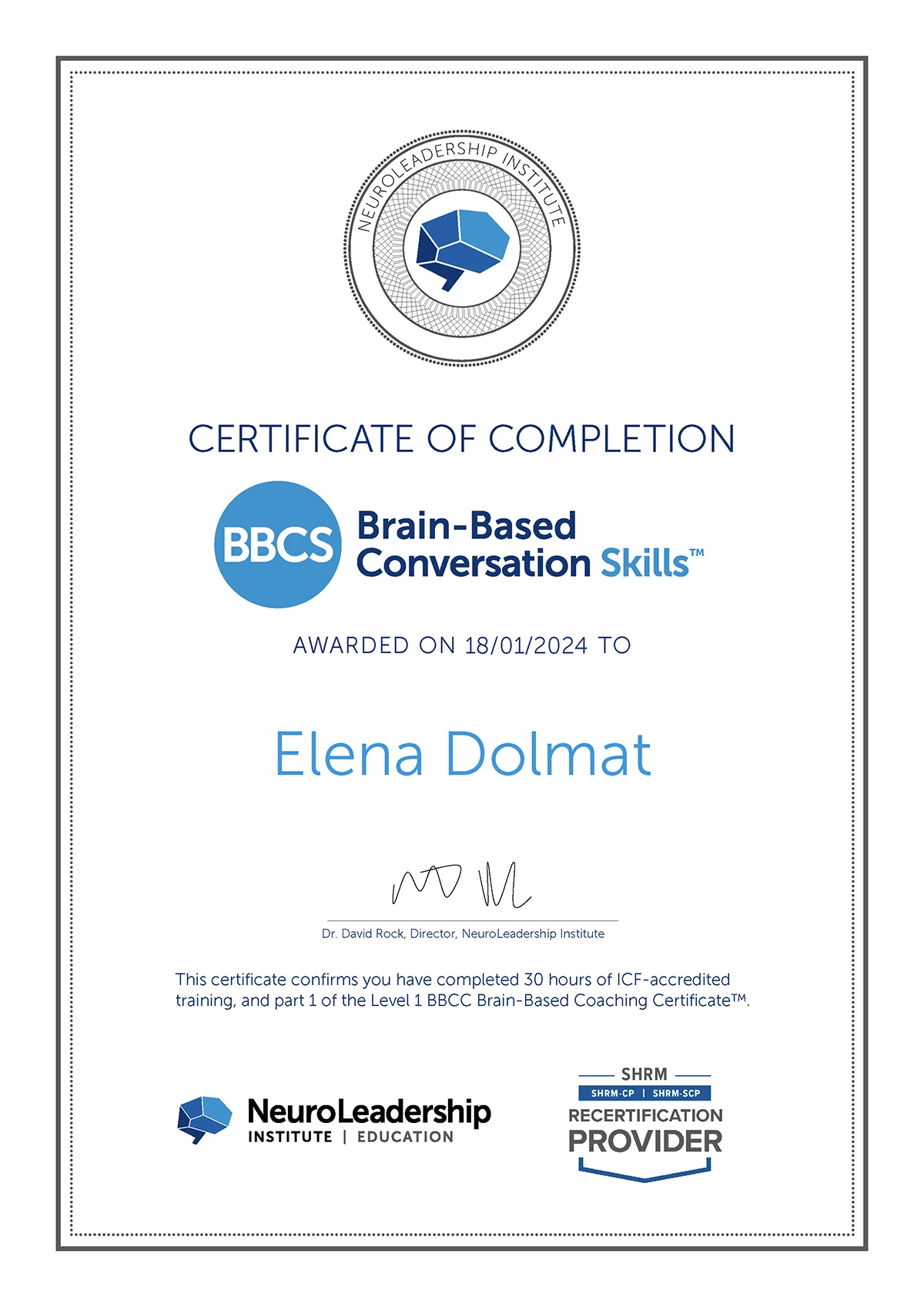 BBCS certificate