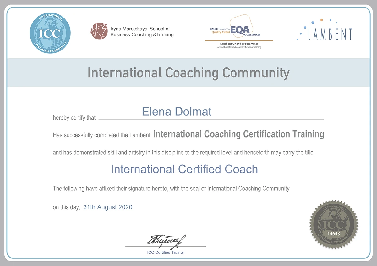 ICC certified coach