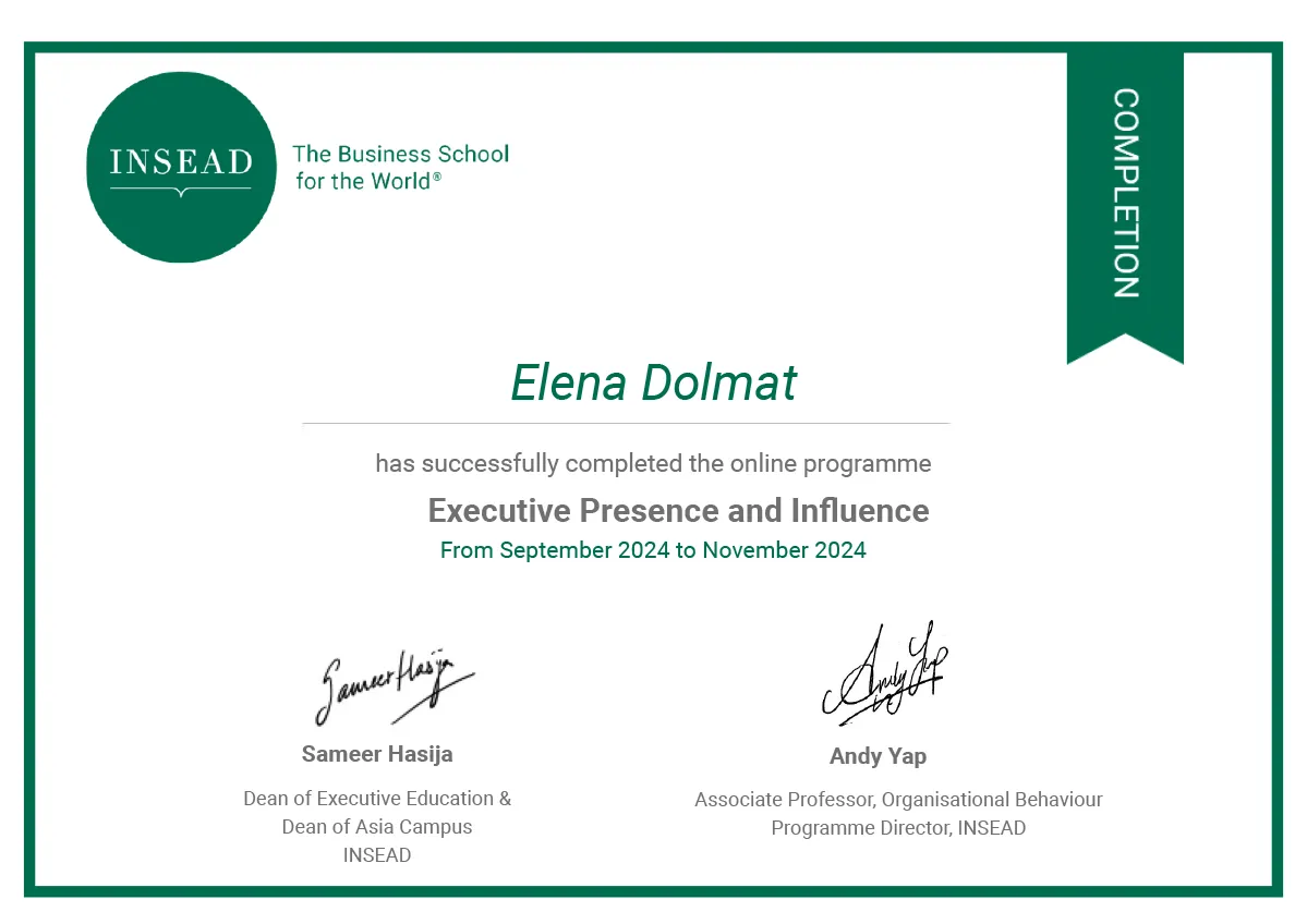 INSEAD Executive Presence and Influence